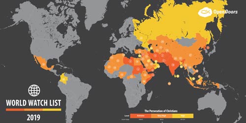 World Watch List 2019 Map