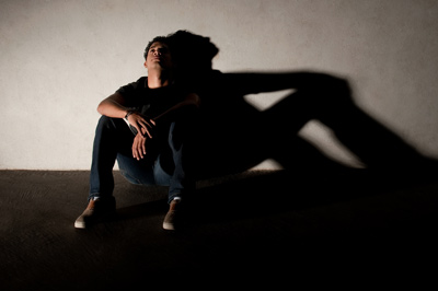 young man depressed